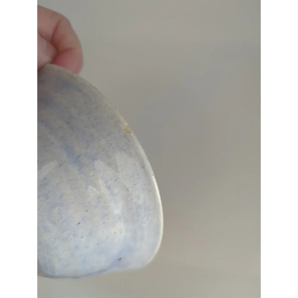Tonala Mexican Pottery Signed Blue Brown Bird Bowls Set of 2 Handmade Ceramic